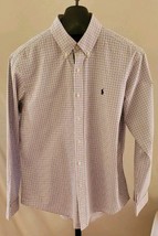 Ralph Lauren Pink Blue Green &amp; White Plaid Long Sleeve shirt Mens Size XL - $19.79