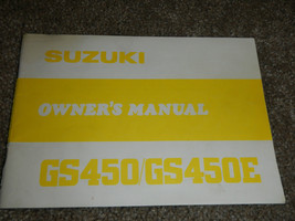 1980 80 Suzuki GS450 GS450E Gs 450 450E Owner Owners Owner's Manual - $20.72