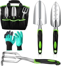 Garden Tool Set Aluminum Alloy Heavy Duty Gardening Kit Set of Tools with Ergono - £38.32 GBP