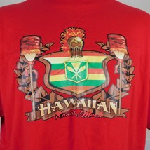 Kanaka Maoli Flag of Hawaii Red T-Shirt Men Size 2XL Shaka Active Hawaiian FLAW - £11.63 GBP