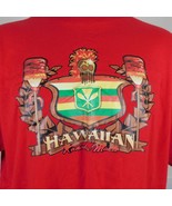 Kanaka Maoli Flag of Hawaii Red T-Shirt Men Size 2XL Shaka Active Hawaiian FLAW - $14.52