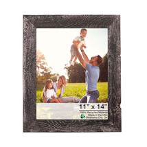 11X14 Rustic Smoky Black Picture Frame With Plexiglass Holder - £65.94 GBP