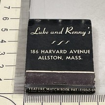 Rare Feature Matchbook. Luke and Renny’s  Fine Foods  restaurant  gmg.  ... - £23.41 GBP