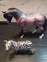 Lot of 1 SCHLEICH AM LIMES 69 D-73527 ZEBRA PVC FIGURE &amp; 1 Breyer Reeves... - $19.70