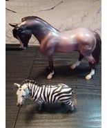 Lot of 1 SCHLEICH AM LIMES 69 D-73527 ZEBRA PVC FIGURE &amp; 1 Breyer Reeves... - $19.70