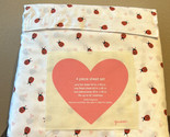 Oh Cupid  sheet Set Ladybug Heart Print Queen Size Pink Red Valentines D... - $44.99