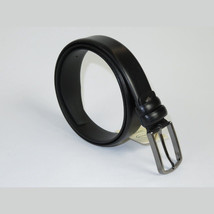 Mens Black Genuine Leather Belt PIERO ROSSI Turkey Soft Full Grain #Black-A image 5