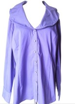 Soft Surroundings Elizabeth Top Size XL? See Msmts Purple Rhinestone Buttons  - £16.34 GBP