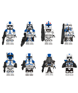 8Pcs Star Wars Minifigures 501 AFT Troopers Galactic Marines Mini Block ... - $439.94 MXN