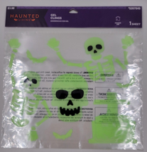 Haunted Living Halloween Gel Window Clings Skeleton Skull Halloween Deco... - £7.09 GBP