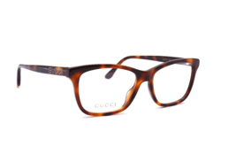 New Gucci GG0731O 002 Havana Authentic Eyeglasses Frame Rx 53-16 - $182.33