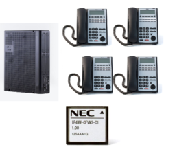 NEC 1100009 SL2100 Phone System w/ 4 12B Key Phones IP4WW-12TXH-B and Vo... - £610.12 GBP