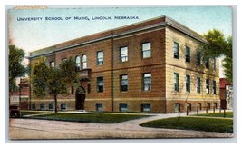 University School of Music Building Lincoln Nebraska NE 1910 DB Postcard V16 - £5.49 GBP