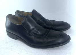 Coach Mens SZ 10 Black 100% Leather Slip On Loafer Dress Shoes Made In I... - $43.66