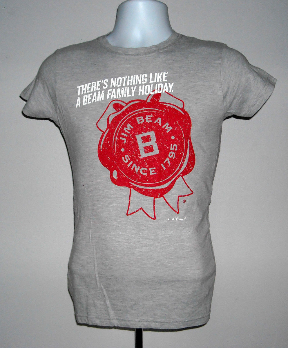 Womens Juniors There's Nothing Like a Jim Beam Family Holiday T shirt XL bourbon - $22.72