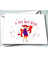 6 A GET WELL WISH GREETING CARDS WITH ENVELOPES FOR RED HAT LADIES OF SO... - $16.67 CAD