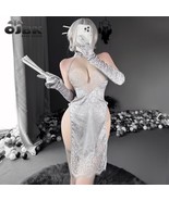 OJBK Sexy Mesh Cheongsam Lingerie Dress Women Chemise Sleepwear (Premium... - £41.64 GBP
