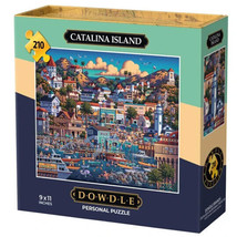 Catalina Island 90535 California Dowdle Folk Art  210 pc Personal Puzzle - £15.76 GBP
