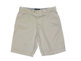 Peter Millar Pima Cotton Khaki Shorts Mens Size 33 Tan Flat Front Chino ... - $19.00