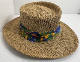 UBi Traveler Straw Panama Fedora Size OSFM Made in USA Vintage One Size ... - $21.04