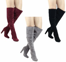 Shoe Republic Sophie Round Toe Over The Knee Thigh High Dress Chunky Hee... - $29.99