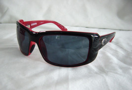 Costa Del Mar Cheeca Sunglasses Black Coral Frame Gray Lenses Wrap EUC - £62.07 GBP