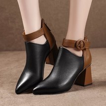 New Autumn Early Winter Shoes Women Boots Fashion Ladies High Heels Boots Pointe - £31.72 GBP