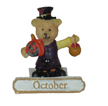 Perpetual Monthly Calendar Avon Teddy Bear Days October Replacement 2002 Vintage - £7.43 GBP