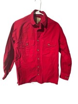 Vintage Cabela’s Chamois Shirt Men’s Small Deerskin Soft Red Thick - $20.30