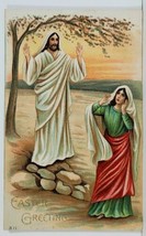Easter Greetings Jesus Embossed c1910 Litiz Pa Postcard N4 - £10.94 GBP