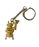 Vintage Keychain Gold Metal Pot Belly Stove - 1960&#39;s - $14.00