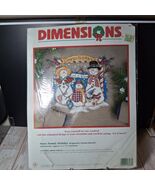 Dimensions Christmas Cross Stitch Kit 8578 SNOW FAMILY HOLIDAY 1998 Open... - €17,23 EUR