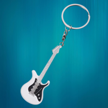 Hard Rock Skull Style Guitar Keychain - $3.00