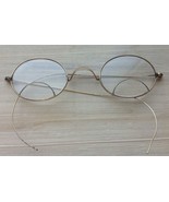 Antique Eye Glasses Gold Wire Rim 2 Part Bifocal Lens Oval Marked A 1/10... - £59.83 GBP