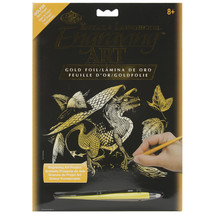Gold Foil Engraving Art Kit 8&quot;X10&quot;-Baby Dragon - $12.53