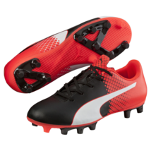 Puma Kids Evospeed 5.5 Tricks FG Cleated Soccer Shoe Black/Red 4.5 #NGR2K-M372 - $24.99