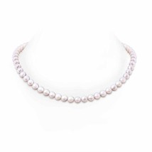 ANGARA 8-9mm, 22&quot; Freshwater Pearl Single Strand Necklace in 14K Solid Gold - £589.20 GBP