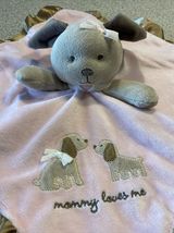 Carters Pink and Brown Puppy Dog Rattle Lovey Says Mommy Loves Me - $20.04 CAD