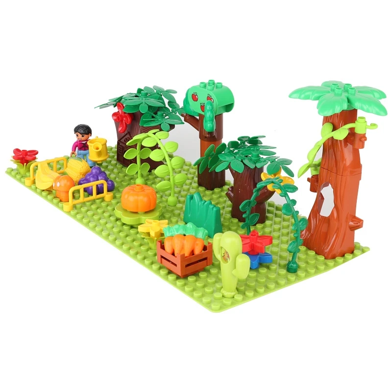 Play Big Building Blocks Outdoor Forest Plant Series Flower GrA Tree Farm Adornm - £22.91 GBP