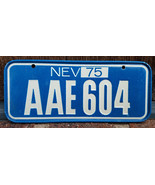 Vtg 1975 Nevada  BICYCLE LICENSE PLATE-AAE 604-Mini Bike-Blue White-Meta... - €12,16 EUR
