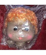 Darci  Doll Head  ￼ Hair 4&quot;  ￼ Black Eye Orange Hair ￼ very rare - $33.94 CAD