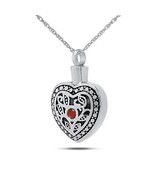 October w/ Opal Sterling Silver Pendant/Necklace Funeral Cremation Urn - $86.99