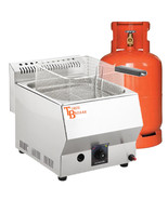 TB Stainless Steel Propan Gas Commercial Countertop Deep Fryer Propane LPG 8Lt - $617.50 CAD