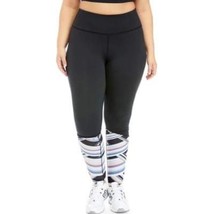 ZELOS Ombre Stripe Plus Size Performance Leggings Size XXL - $382.48 MXN