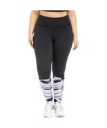 ZELOS Ombre Stripe Plus Size Performance Leggings Size XXL - $27.35 CAD