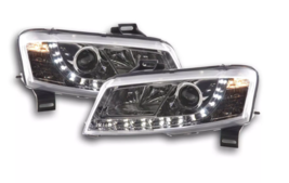 FK Pair LED DRL Lightbar Halo Headlights Fiat Stilo 3dr 192 01-07 Chrome LHD - £307.32 GBP