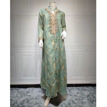 Ethnic  Embroidery Abaya Dress for Women Elegant Middle East Arab Oman Dubai Mor - £95.68 GBP