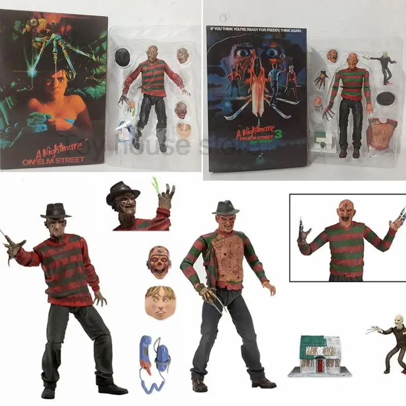 NECA Freddy Krueger Action Figure Collectible Model Toy Halloween Horror - £29.73 GBP+