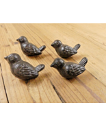4 CAST IRON BIRD CABINET KNOBS PULLS DRAWER DRESSER HANDLES RUSTIC BIRDS... - $23.23 CAD