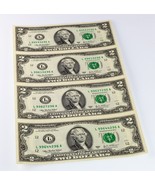 Series of 2003-A $2 Federal Reserve Note Sheet (4Pcs) FR# 1938-L - €29,85 EUR